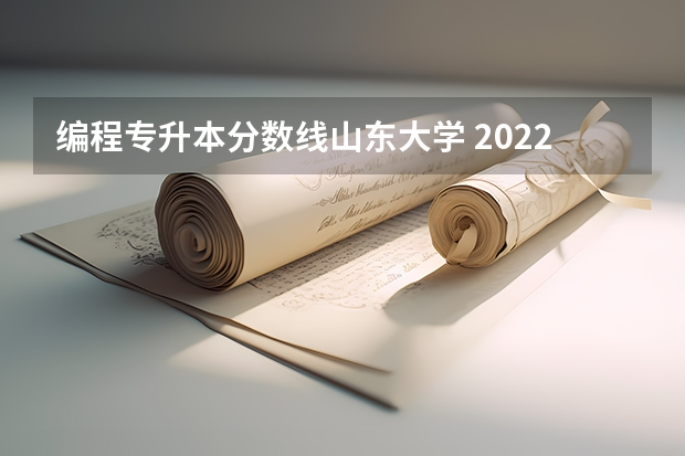 编程专升本分数线山东大学 2022山东专升本录取分数线是多少