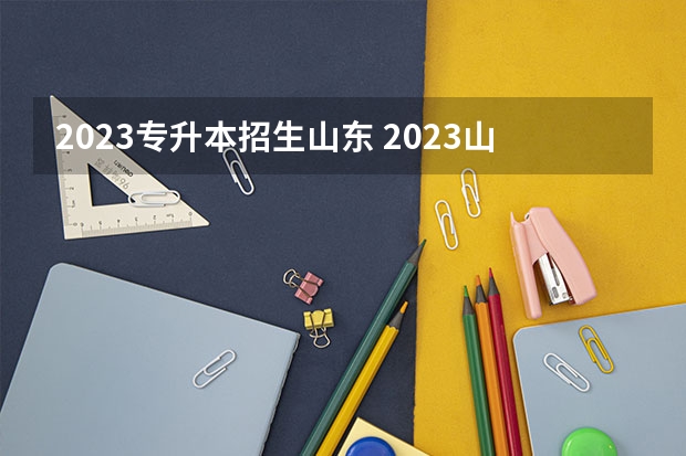 2023专升本招生山东 2023山东专升本招生计划多少人