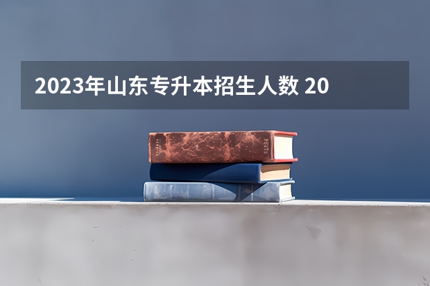 2023年山东专升本招生人数 2023山东专升本人数