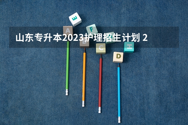 山东专升本2023护理招生计划 2023山东专升本招生人数