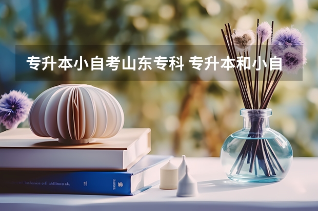 专升本小自考山东专科 专升本和小自考有什么区别？