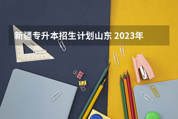 新疆专升本招生计划山东 2023年专升本招生计划什么时候出