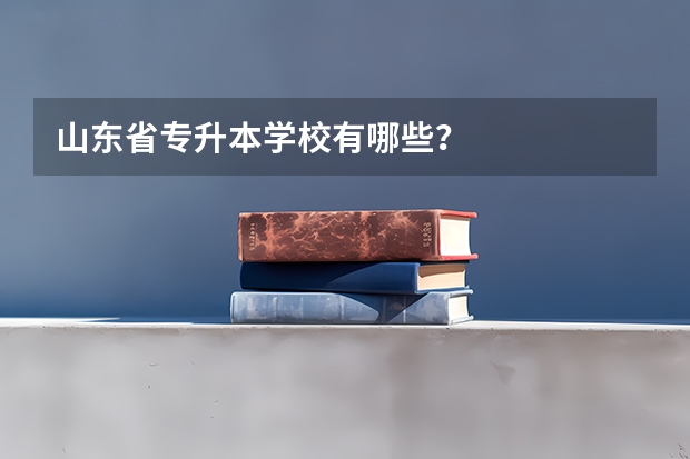 山东省专升本学校有哪些？