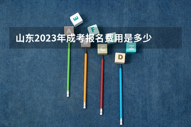 山东2023年成考报名费用是多少 什么时候交？
