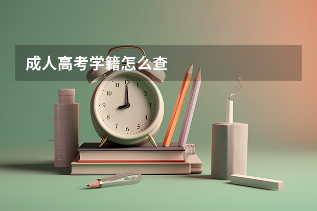 成人高考学籍怎么查