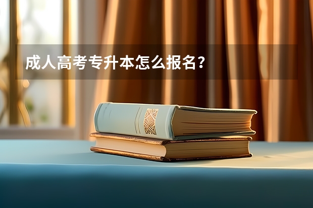 成人高考专升本怎么报名？