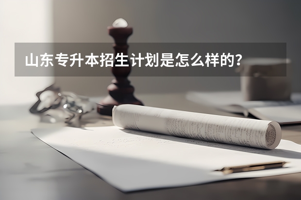 山东专升本招生计划是怎么样的？