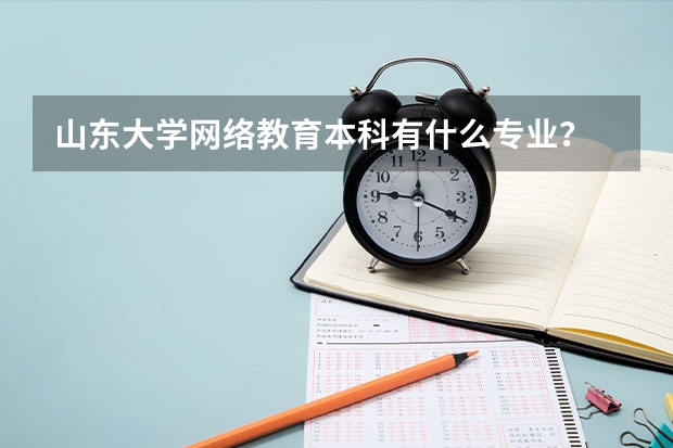 山东大学网络教育本科有什么专业？