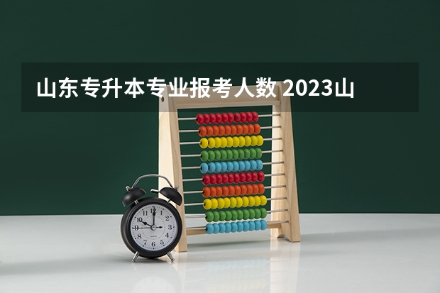 山东专升本专业报考人数 2023山东专升本录取人数