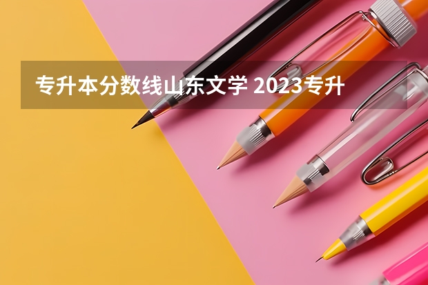 专升本分数线山东文学 2023专升本山东省最低分数线