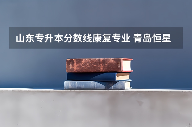 山东专升本分数线康复专业 青岛恒星科技学院2023年专升本分数