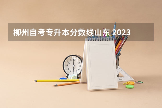 柳州自考专升本分数线山东 2023年专升本山东分数线