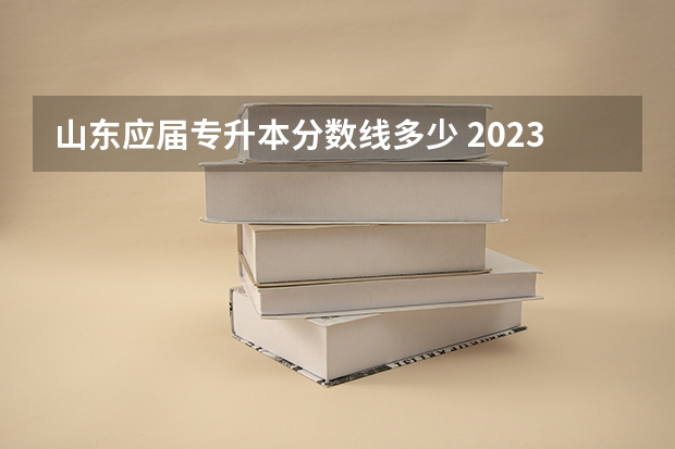 山东应届专升本分数线多少 2023年专升本山东分数线