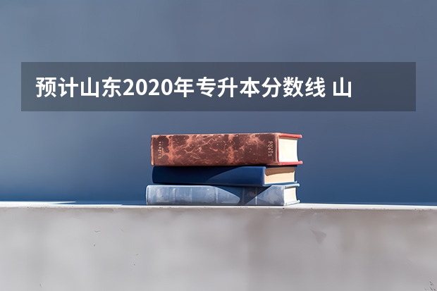 预计山东2020年专升本分数线 山东专升本最低录取分数线